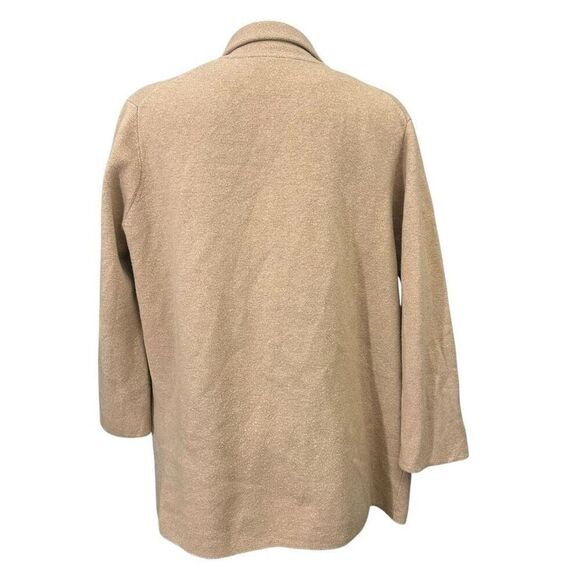 J. Crew 365 Light Tan Merino Wool Blend Open Front Notched Collar Cardigan‎ sz M - Picture 4 of 7